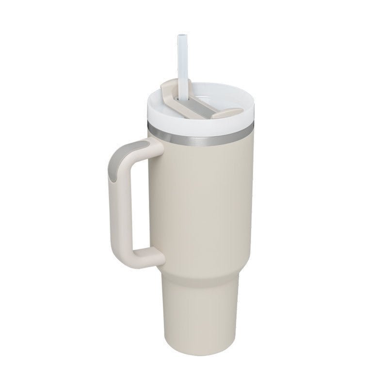 40 Oz Tumbler With Handle Straw Insulated - AmiraMart