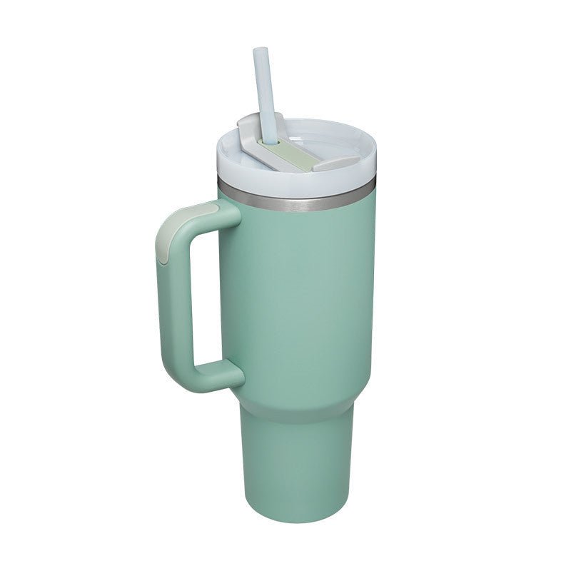40 Oz Tumbler With Handle Straw Insulated - AmiraMart