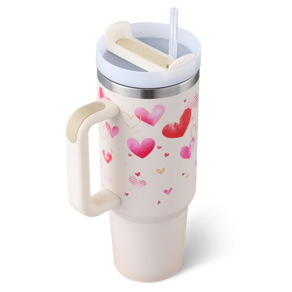 40 Oz Tumbler With Handle Straw Insulated - AmiraMart