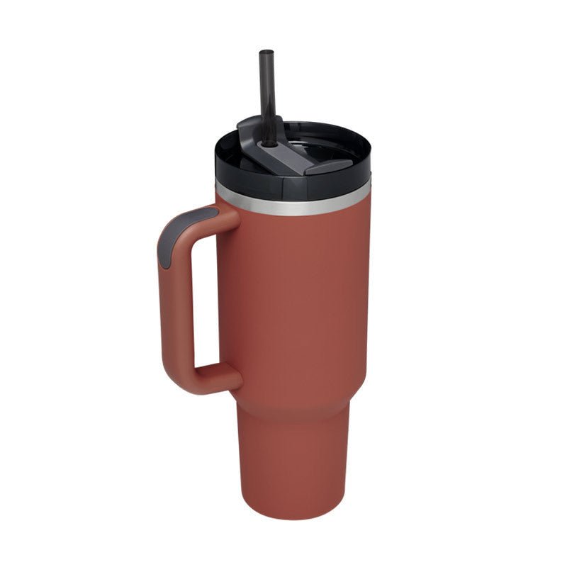 40 Oz Tumbler With Handle Straw Insulated - AmiraMart