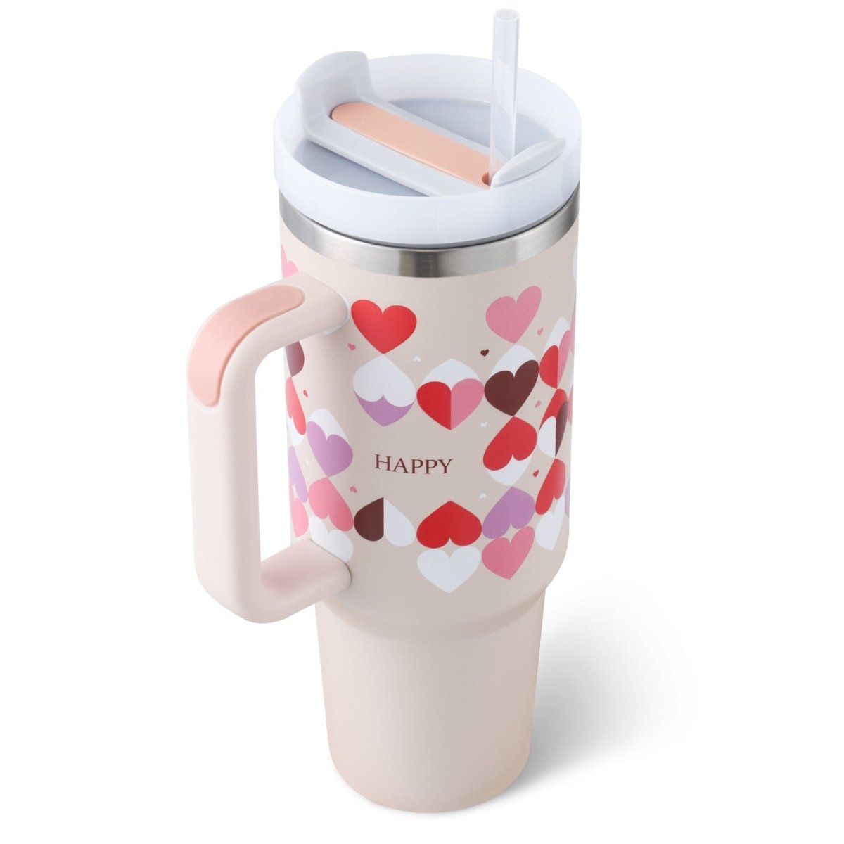 40 Oz Tumbler With Handle Straw Insulated - AmiraMart