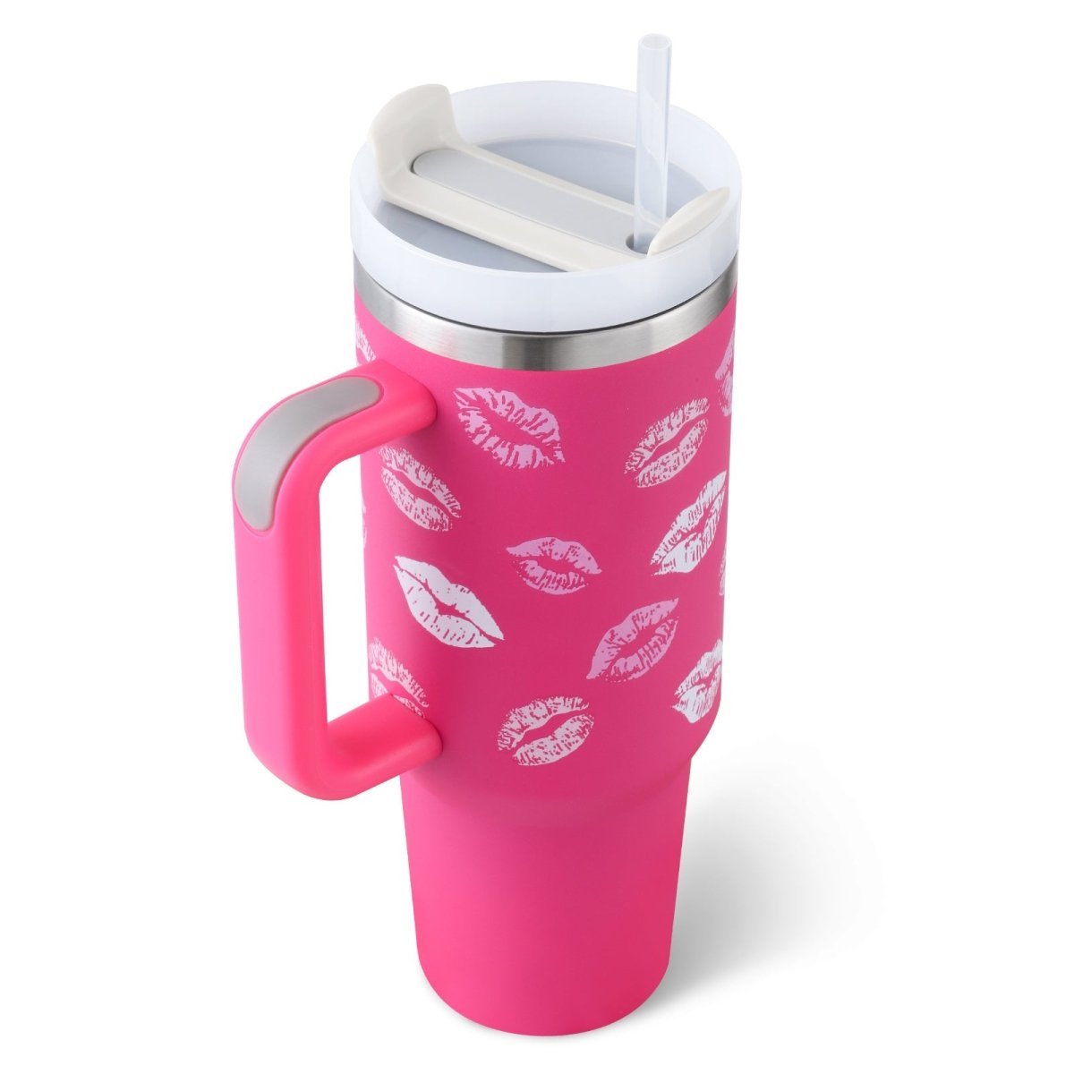 40 Oz Tumbler With Handle Straw Insulated - AmiraMart