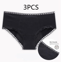 Black women's underwear with lace trim on a white background