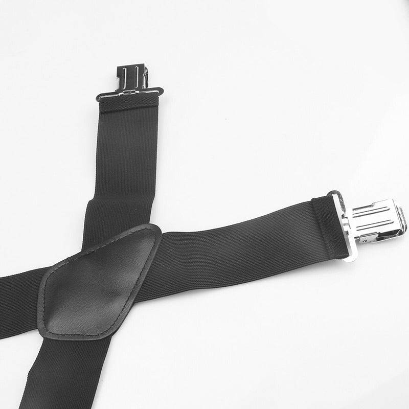 50mm Wide High Elastic Black Suspenders - AmiraMart