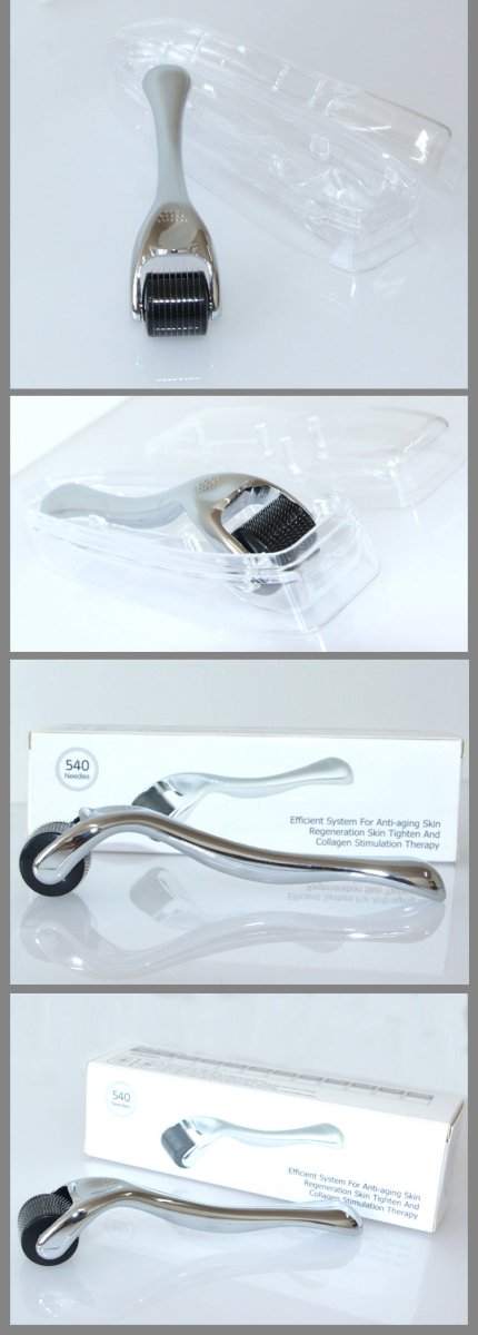 540 Microneedle Roller With Gold And Silver Handle - AmiraMart