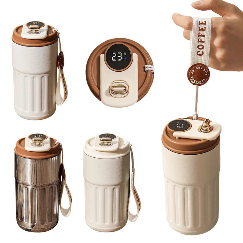 Smart Thermal Bottle – 450ml Stainless Steel Vacuum Cup - AmiraMart