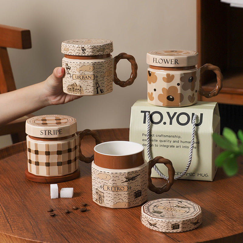 Creative Retro Ceramic Mug Light Luxury Gift - AmiraMart