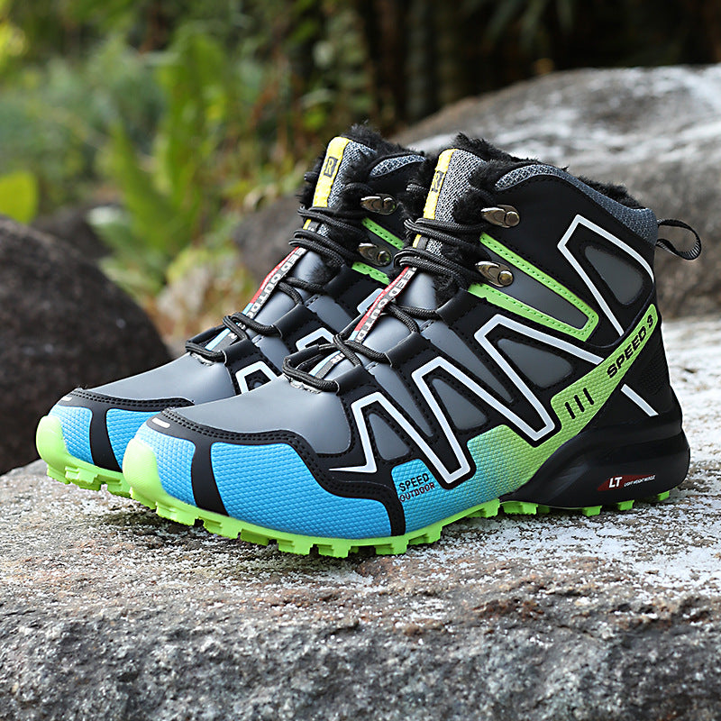 Winter Snow Boots Men | High-Top Velvet Thermal Mountaineering