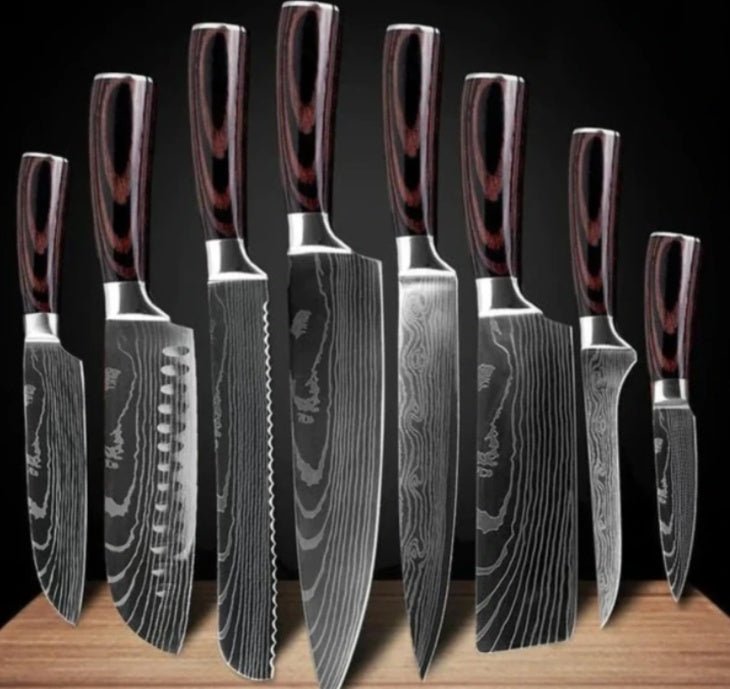 6 - Pc/8 - Pc Kitchen Knife Set – Chef & Cooking Tools - AmiraMart