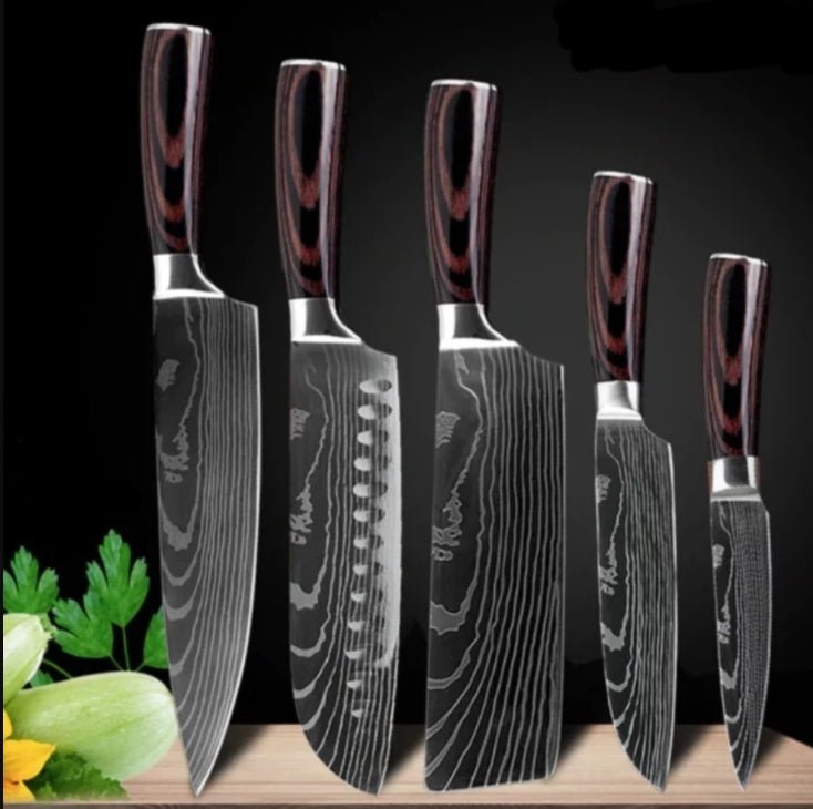 6 - Pc/8 - Pc Kitchen Knife Set – Chef & Cooking Tools - AmiraMart