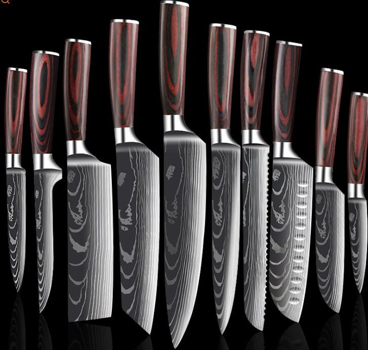 6 - Pc/8 - Pc Kitchen Knife Set – Chef & Cooking Tools - AmiraMart