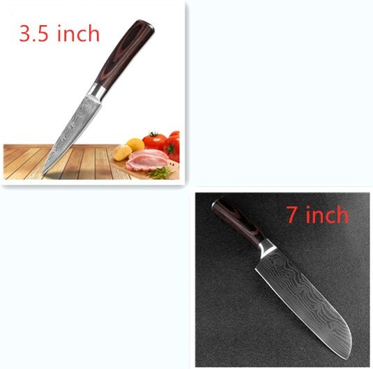 6 - Pc/8 - Pc Kitchen Knife Set – Chef & Cooking Tools - AmiraMart