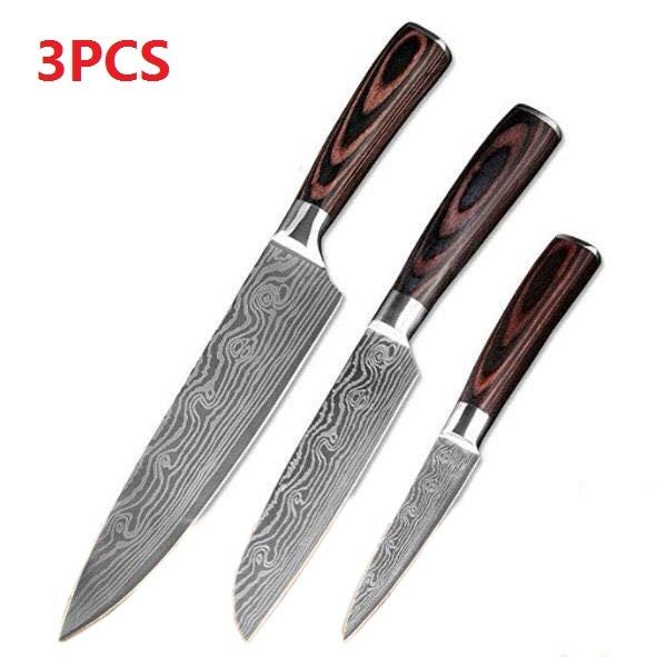 6 - Pc/8 - Pc Kitchen Knife Set – Chef & Cooking Tools - AmiraMart
