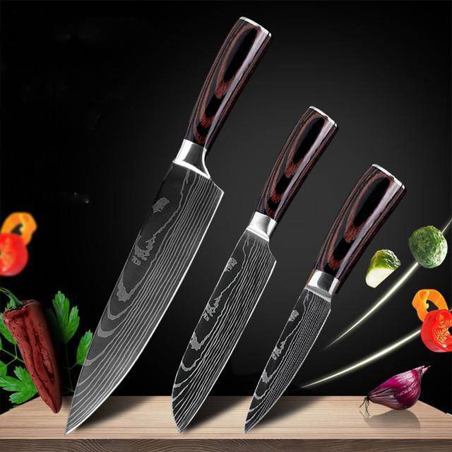6 - Pc/8 - Pc Kitchen Knife Set – Chef & Cooking Tools - AmiraMart