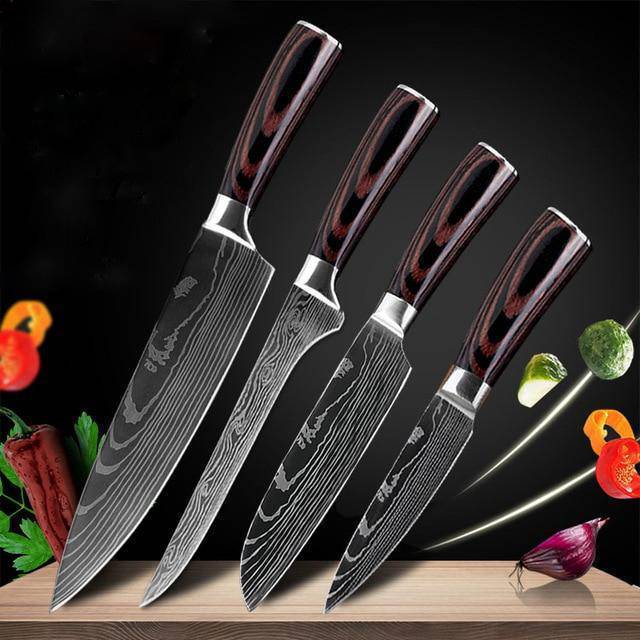 6 - Pc/8 - Pc Kitchen Knife Set – Chef & Cooking Tools - AmiraMart