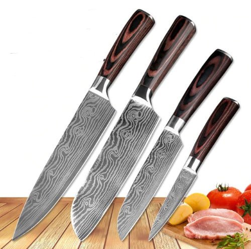 6 - Pc/8 - Pc Kitchen Knife Set – Chef & Cooking Tools - AmiraMart