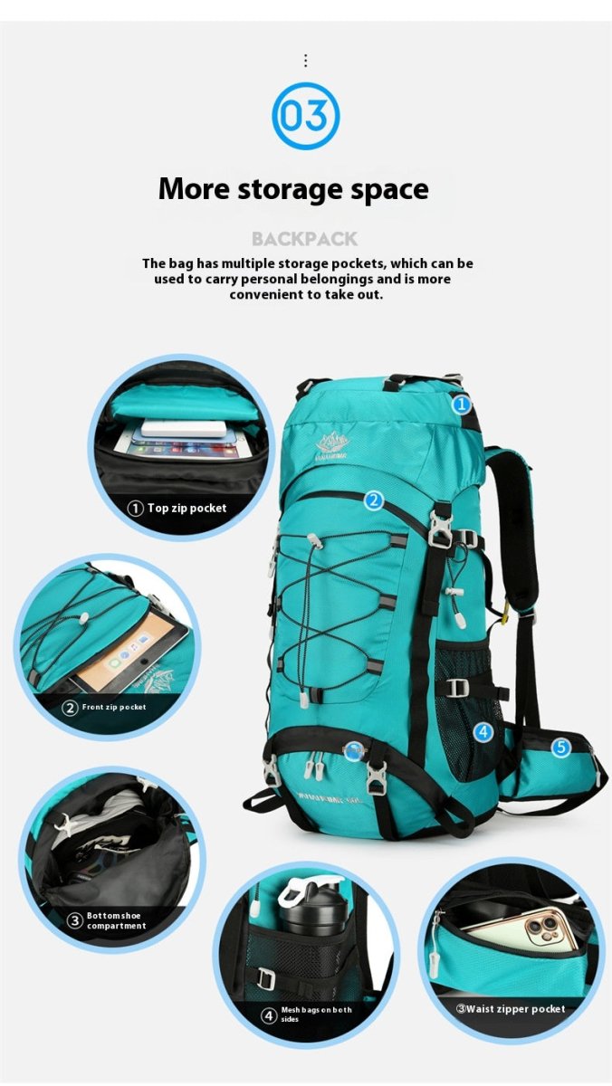 60 Liters Large Capacity Backpack - AmiraMart