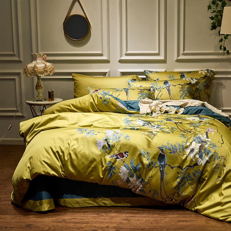 60 long - staple cotton printing four - piece suit - AmiraMart
