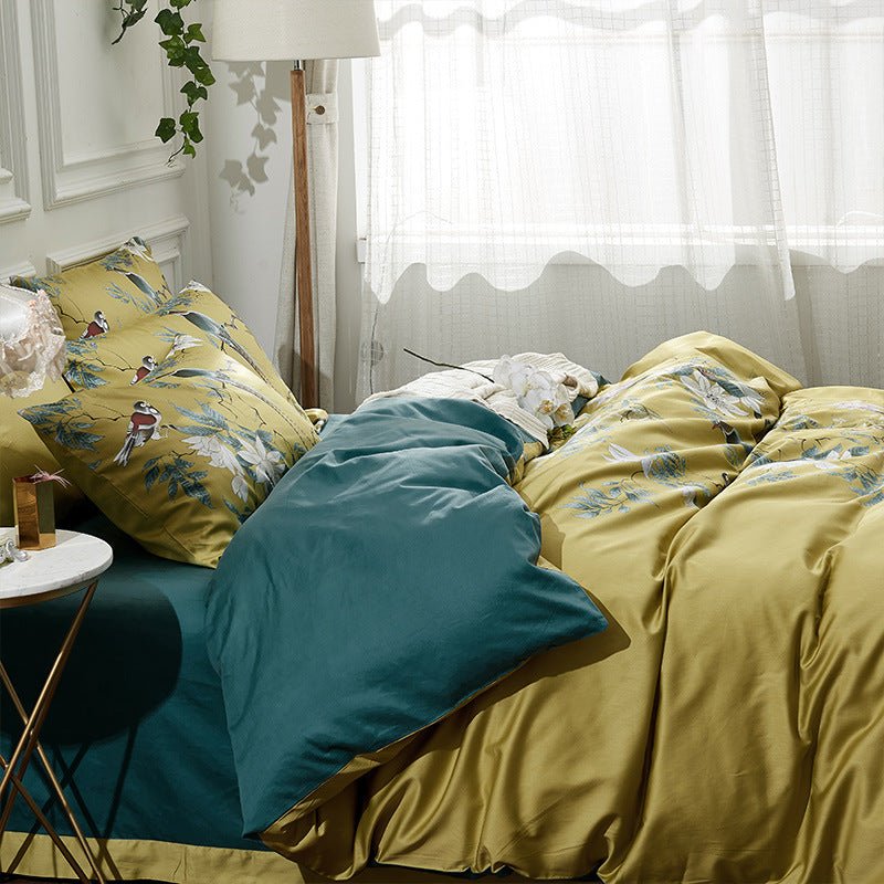 60 long - staple cotton printing four - piece suit - AmiraMart