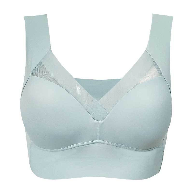 Light blue bra on a white background