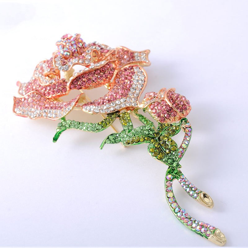 Rose Brooch Winter Accessories In Europe And America - AmiraMart