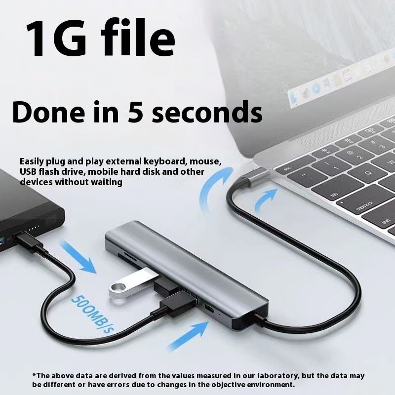 7 - in - 1 Type - C Dock – HDMI, USB 3.0 & Multi - Function Hub - AmiraMart