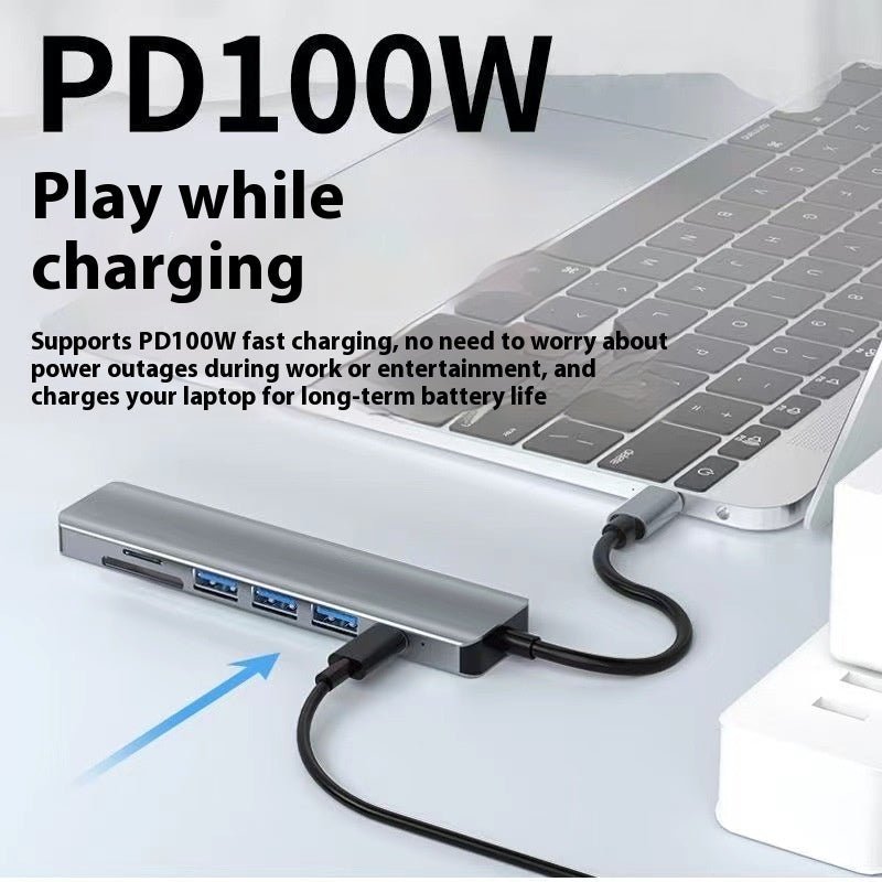 7 - in - 1 Type - C Dock – HDMI, USB 3.0 & Multi - Function Hub - AmiraMart