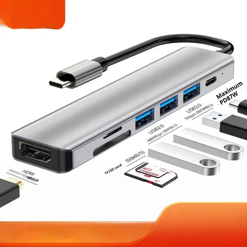 7 - in - 1 Type - C Dock – HDMI, USB 3.0 & Multi - Function Hub - AmiraMart