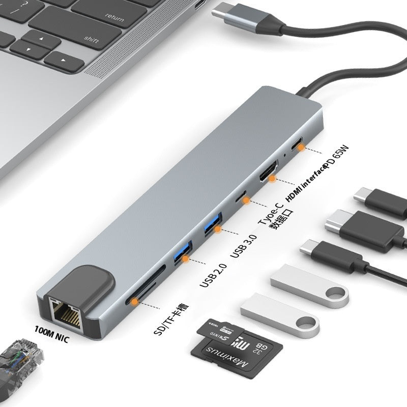 7 - in - 1 Type - C Dock – HDMI, USB 3.0 & Multi - Function Hub - AmiraMart