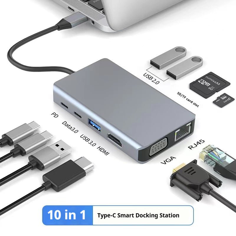 7 - in - 1 Type - C Dock – HDMI, USB 3.0 & Multi - Function Hub - AmiraMart