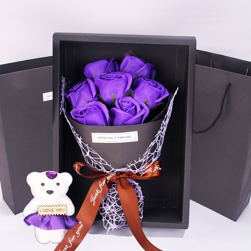 7 Rose Soap Bouquet Gift Box - AmiraMart