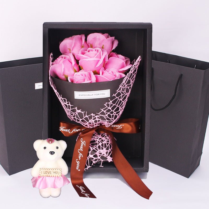 7 Rose Soap Bouquet Gift Box - AmiraMart
