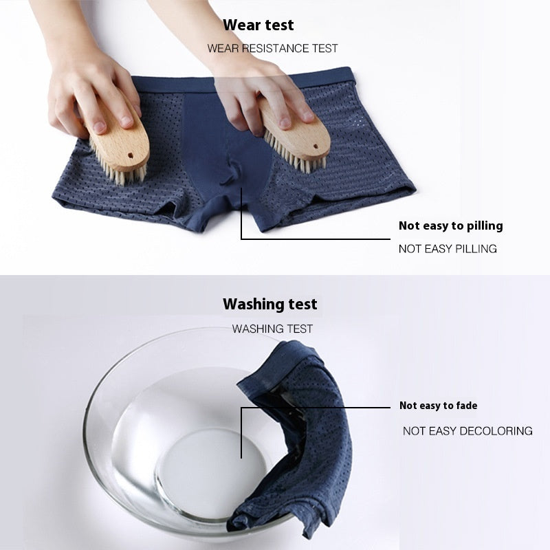 Ice Silk Men's Shorts Head Plus Size Boxer Briefs - AmiraMart