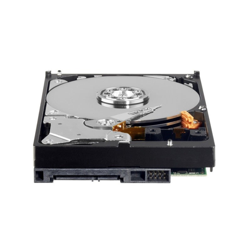 Hard disk drive on a white background