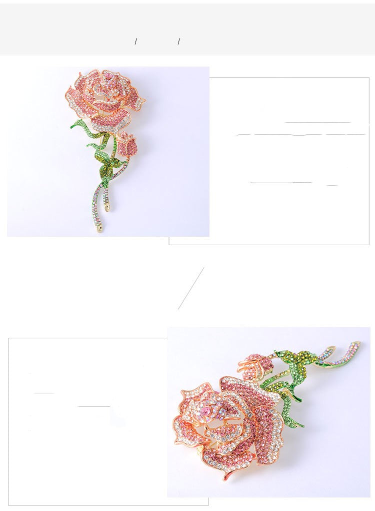 Rose Brooch Winter Accessories In Europe And America - AmiraMart