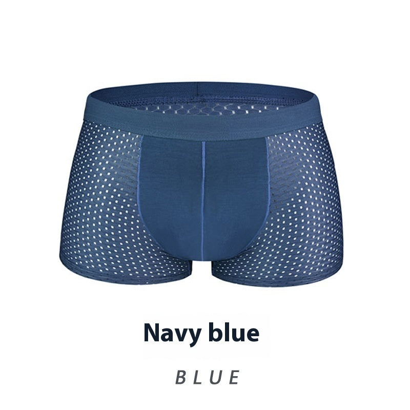 Ice Silk Men's Shorts Head Plus Size Boxer Briefs - AmiraMart