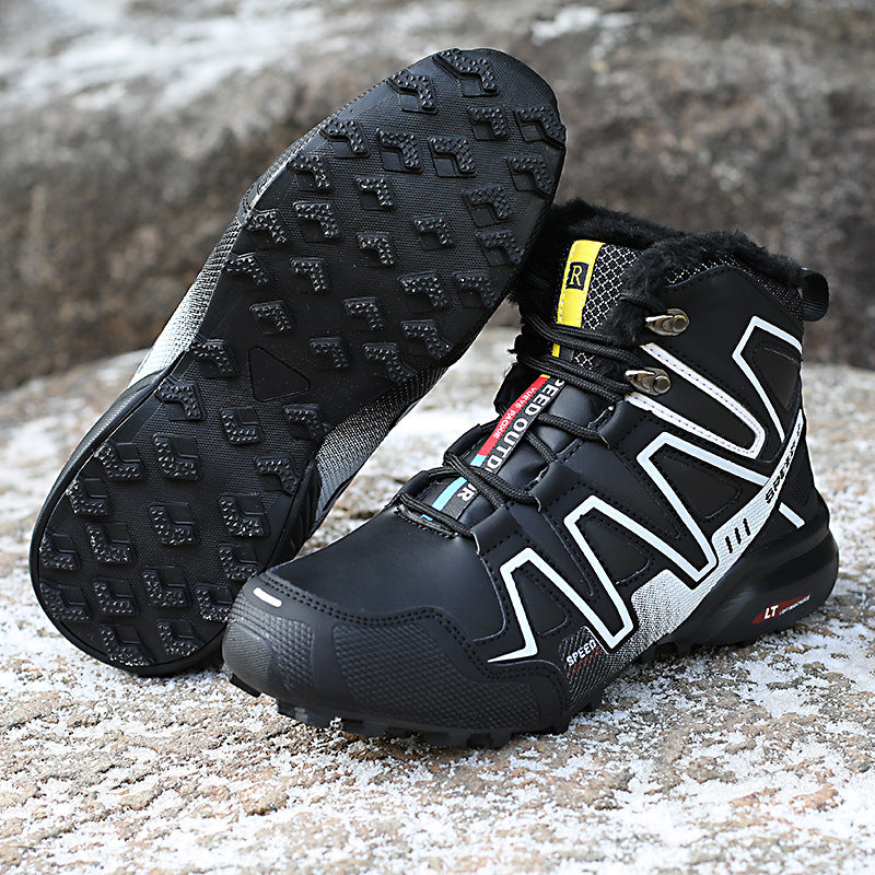 Winter Snow Boots Men | High-Top Velvet Thermal Mountaineering