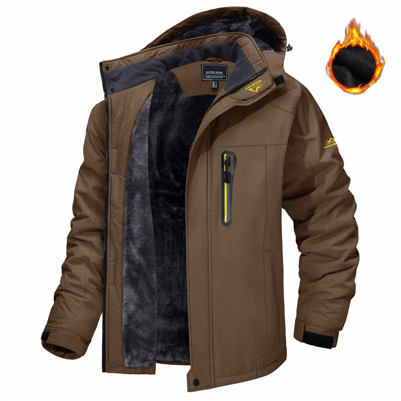 Casual Warm Fleece Coat Windproof Rainproof - AmiraMart