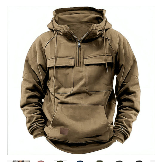 Men's Zip-up Hoodies Sweatshirt With Drawstring And Pocket - AmiraMart
