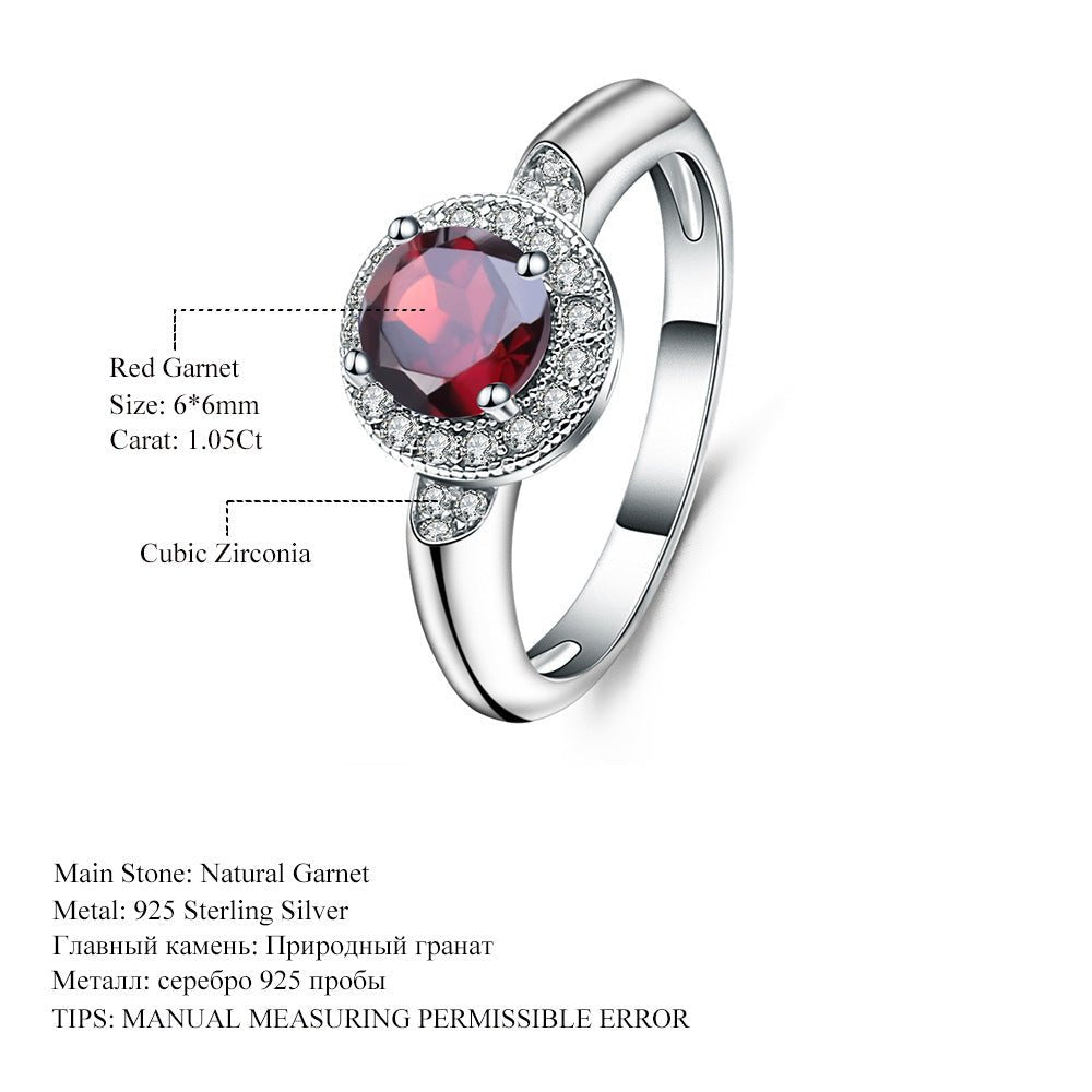 925 Silver Inlaid Pomegranate Ring - AmiraMart