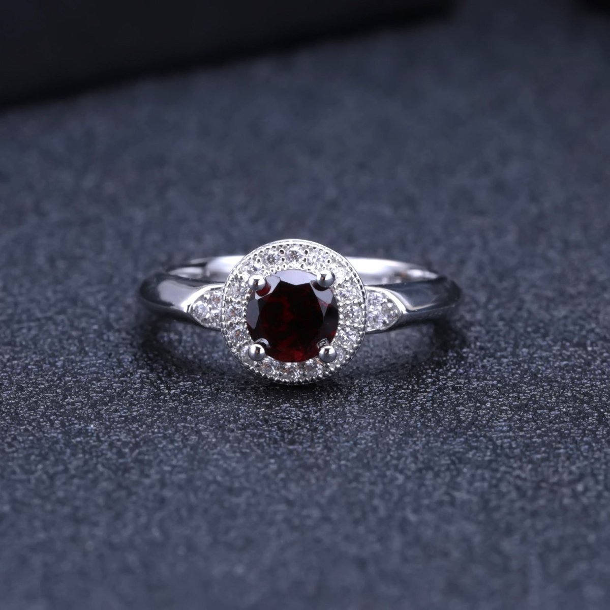 925 Silver Inlaid Pomegranate Ring - AmiraMart