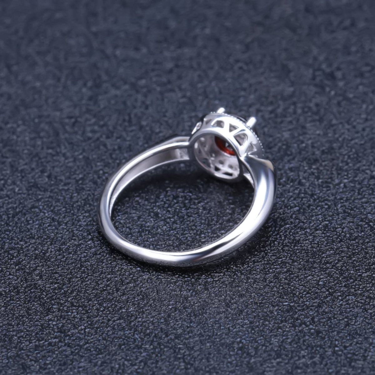 925 Silver Inlaid Pomegranate Ring - AmiraMart