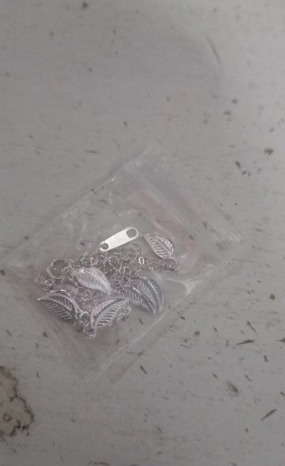 925 silver leaf leaf anklet - AmiraMart