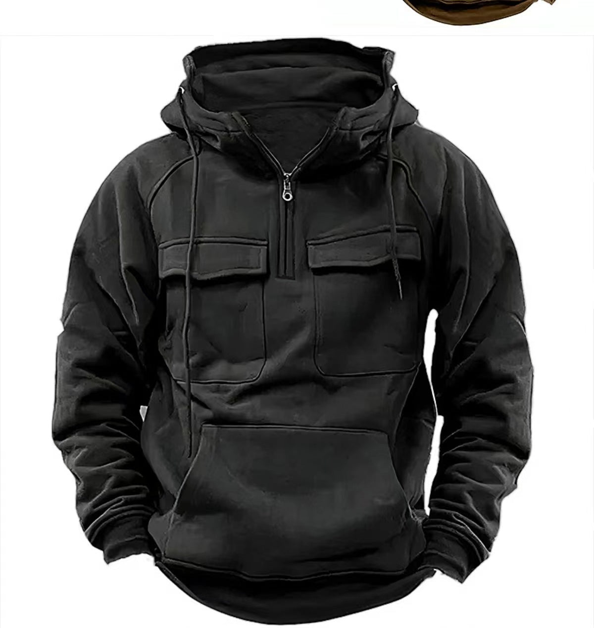 Men's Zip-up Hoodies Sweatshirt With Drawstring And Pocket - AmiraMart