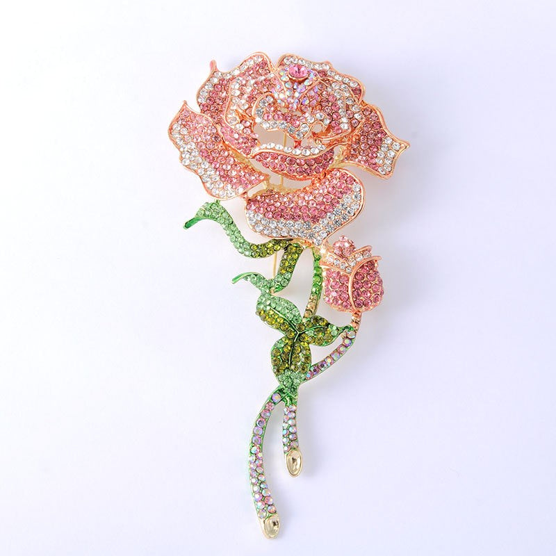 Rose Brooch Winter Accessories In Europe And America - AmiraMart