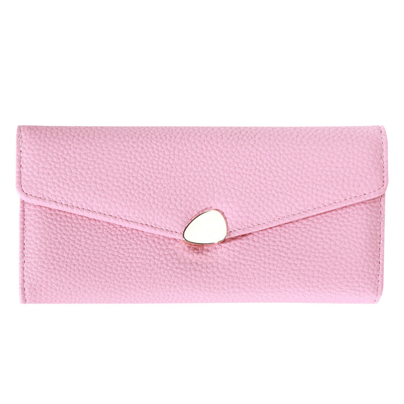 Women's Lychee-pattern Clutch Wallet - AmiraMart