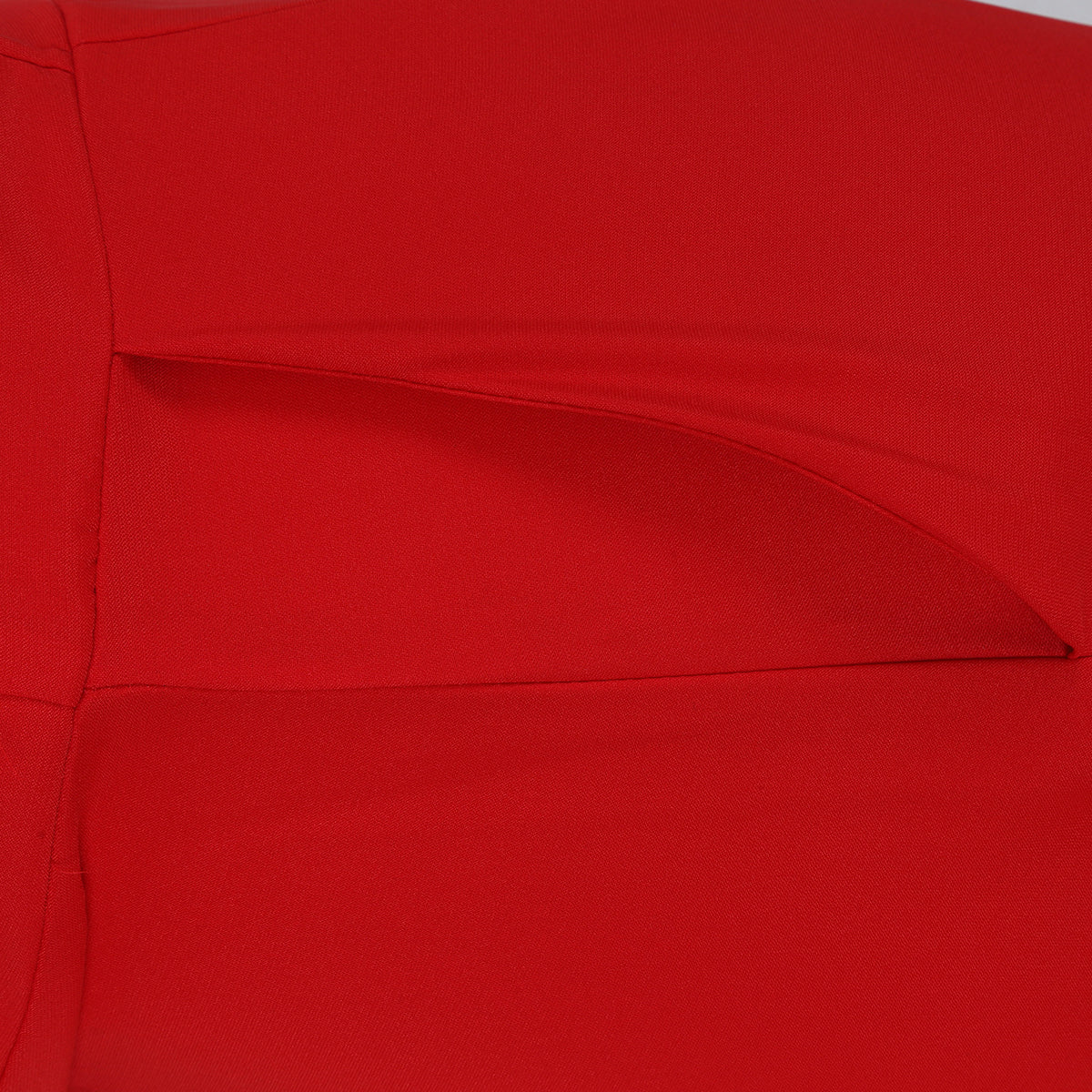 Close-up of red fabric with folds