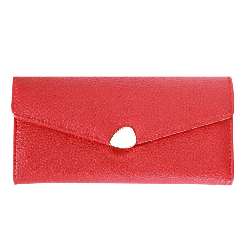 Women's Lychee-pattern Clutch Wallet - AmiraMart