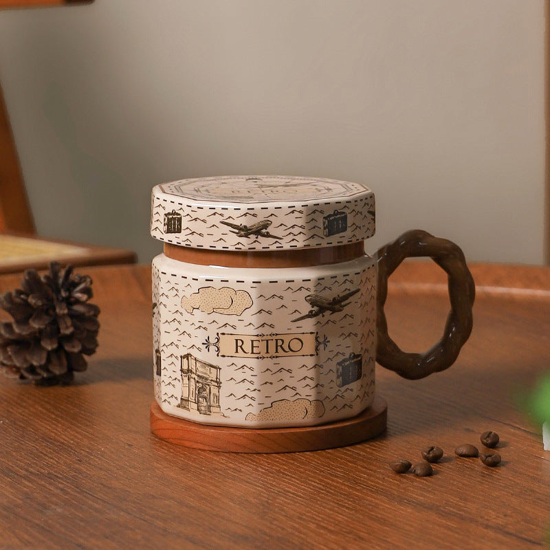 Creative Retro Ceramic Mug Light Luxury Gift - AmiraMart