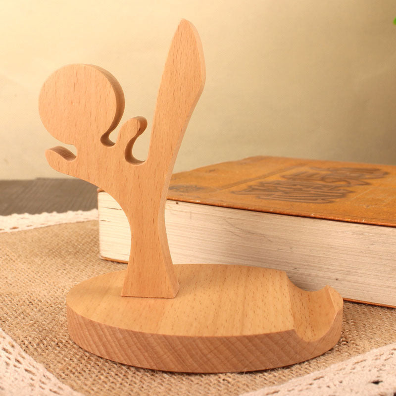 Creative Mobile Phone Toma Back with Coin Beech Wood - AmiraMart